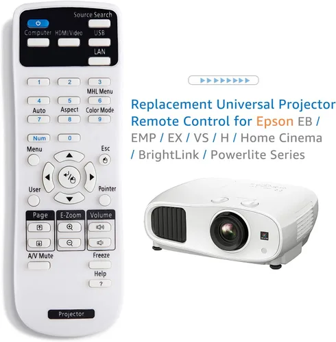 Miniatura 2 de Control remoto para proyectores Epson Home Cinema EB EMP EX VS H BrightLink Powerlite Series