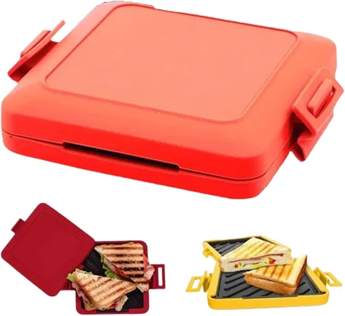 Miniatura 3 de Parrilla de sándwich para microondas, nueva tostadora para microondas, sandwiches de microondas, prensa de tostada para pan, queso, sándwich, carne