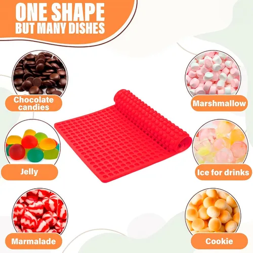 Miniatura 4 de Molde Boba 468-cavidad - Esterilla de silicona antiadherente flexible para hornear golosinas para perros, apta para lavavajillas, resistente al