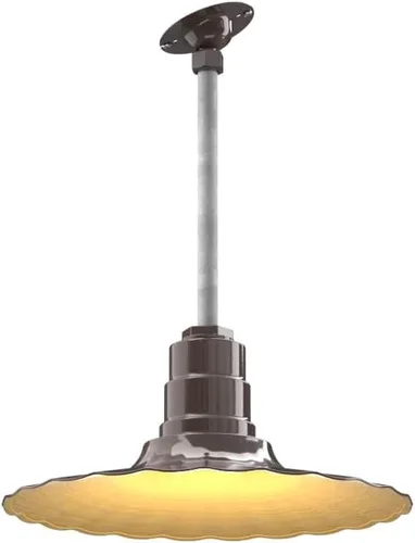 Miniatura 15 de Steel Lighting Co. Colgante Eagle Rock Lámpara montada en el techo Onda radial de 16 pulgadas vástago de 12 pulgadas Acero resistente