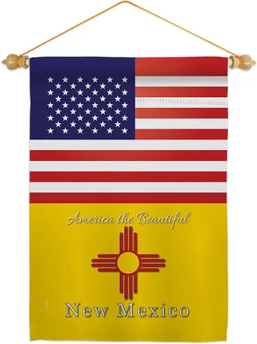 Juego de banderas de jardín de Nuevo México de Estados Unidos de América, Estados Unidos, territorios de Estados Unidos, República de país, área