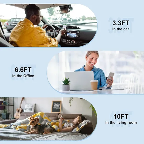 Miniatura 5 de Pack de 3 cables negros [1 mt + 2 mt + 3 mt] 60 W USB C a USB C, cable de carga rápida tipo C para iPhone 17 16e 16 15 Pro Plus Pro Max, para Galaxy
