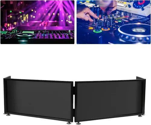 Miniatura 2 de Cabina de DJ portátil para DJ, pantalla plegable para fachada de eventos de DJ con bolsa de viaje para exteriores e interiores y fiestas en el patio
