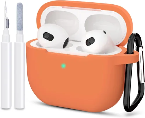Miniatura 11 de Compatible con AirPods 3, funda protectora de silicona para AirPods de tercera generación 2021, carga inalámbrica, azul oscuro