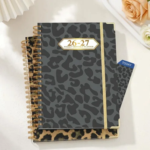 Miniatura 2 de 2026-2027 Planner, Jul.2026-Jun.2027 Planner Weekly and Monthly 6.25"x8.5" with Page Tabs, Calendar Hardcover with Inner Pocket, Elastic Band