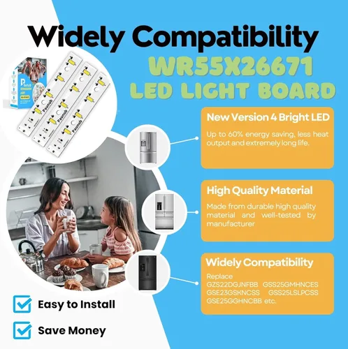 Miniatura 6 de Tablero de luz LED WR55X26671 actualizado para refrigeradores GE Freezer Reemplazar PS11767930 AP6035586 4468532 EAP11767930, impermeable, 2