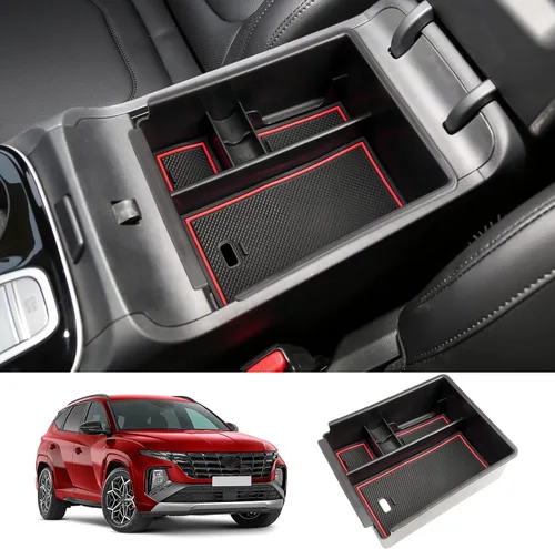 Miniatura 10 de 2025 2026 T ucson Accesorios para Hyundai T ucson 2022-2025 2026 2026 Organizador de consola central, caja de almacenamiento, reposabrazos