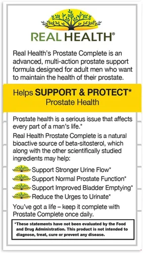Miniatura 6 de Real Health Prostate Complete - Suplementos para la salud de la próstata para hombres, fórmula de palma enana americana para una vejiga saludable