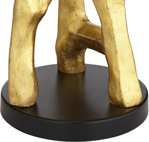 Miniatura 6 de Possini Euro Design Lámpara de Mesa Auxiliar Escultura Orgánica de 29" de Alto Moderna Glamorosa de Lujo Acabado Dorado Pantalla Individual de Tela