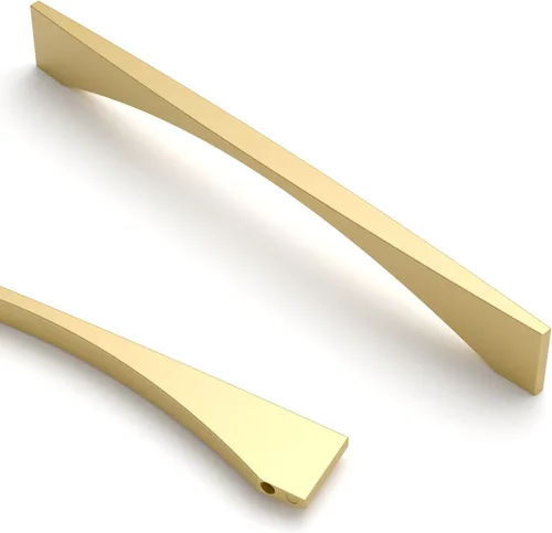 Miniatura 20 de Asidrama - Paquete de 10 manijas de gabinete de cocina color latón envejecido de 3.75 pulgadas (96mm), tiradores para gabinete, accesorios