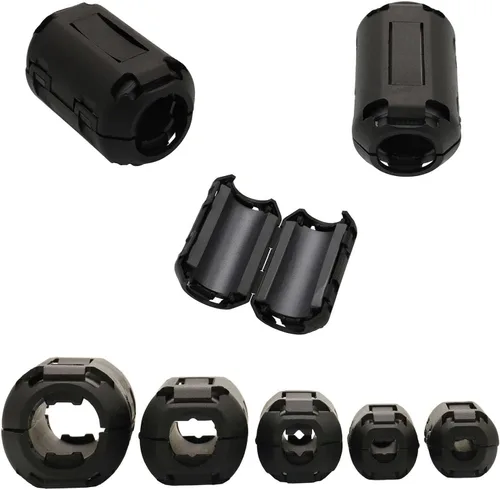 Miniatura 3 de 30 piezas de clip de núcleo de anillo de ferrita RFI EMI supresor de ruido clip para teléfonos de 0.138 in/0.197 in/0.276 in/0.354 in/0.512 in