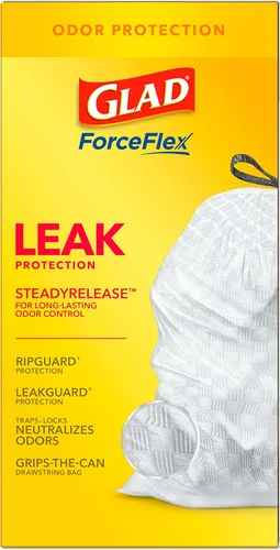 Miniatura 11 de Glad ForceFlex - Bolsas de basura altas con cordón, bolsas de basura blancas de 13 galones para basura de cocina alta, lavanda mediterránea
