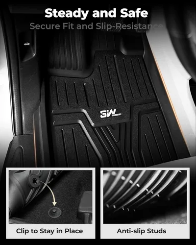 Miniatura 4 de 3W Alfombrillas de suelo aptas para Honda Odyssey 2026 2025-2018, TPE para todo tipo de clima, revestimiento de piso personalizado para 1ª, 2ª y 3ª