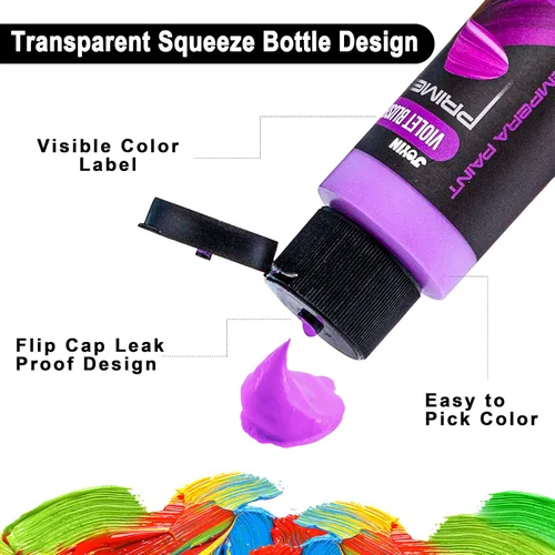 Miniatura 3 de JOYIN Juego de pintura de témpera lavable para niños, 42 piezas, pintura líquida no tóxica con 15 pinceles y 4 paletas - Suministro de arte