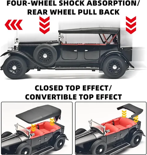 Miniatura 6 de RZAPE Kits de Modelos de Coches para Adultos y Niños 1/24, Coches de Juguete Fundidos a Presión de la Generación Phantom, Coches Vintage