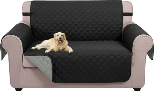 Miniatura 16 de U-NICE HOME Funda de sofá reversible para perros con correas elásticas, resistente al agua, protector de muebles para mascotas, funda de sofá