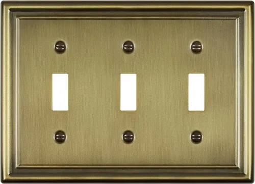 Miniatura 15 de Paquete de 2 placas decorativas de pared, placa de cubierta de toma de corriente eléctrica de níquel satinado para receptáculo, interruptor