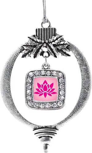 Miniatura 243 de Inspired Silver - Nana púrpura - Adorno de Navidad plateado - Adorno cuadrado para árbol de Navidad con circonita cúbica - Decoración colgante