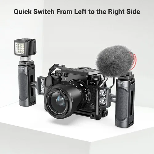Miniatura 3 de SMALLRIG Mini Mango Lateral Empuñadura con Doble Montaje de Tornillo 1/4"-20 para Cámara Digital sin Espejo Cámara DSLR Jaula de Cámara Pequeña