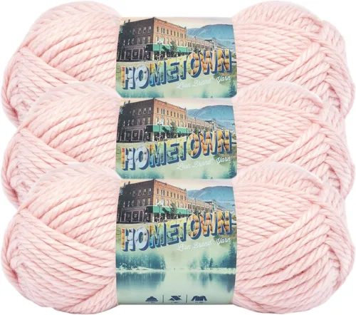 Miniatura 94 de Lion Brand Yarn Hometown - Ovillo de lana súper voluminoso para tejer, ganchillo y manualidades, 1 unidad, Phoenix Azalea