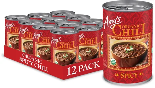Miniatura 13 de Amy's, Chili, Sin gluten, Vegetariano, Orgánico, Picante Medio, Pimiento jalapeño, 14.7 oz, Paquete de 6