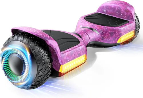 Miniatura 10 de Gyroor Scooter de equilibrio automático G13 todo terreno con luces LED, autoequilibrio todoterreno con Bluetooth para niños de 6 a 12 años y Azul