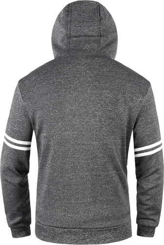 Miniatura 2 de Chrisuno Sudadera con capucha de forro polar suave para hombre, sudadera con capucha y cremallera