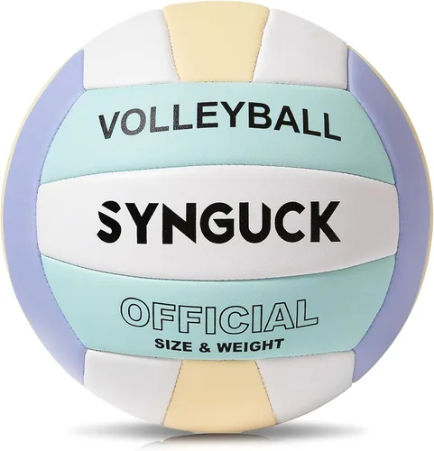 Miniatura 7 de SYNGUCK Size 5 Volleyball,Official Soft Indoor Outdoor Volleyballs Sports Training Game Play Ball for Youth, Teenager, Adult