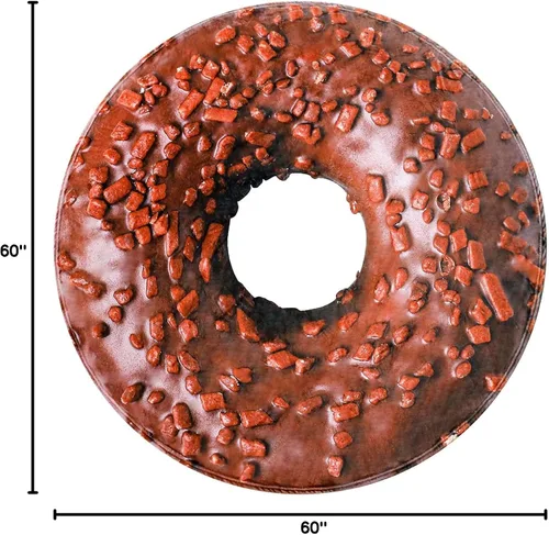 Miniatura 10 de Excervent Manta realista de donas de chocolate, 290 GSM, divertida manta de comida realista, manta de franela súper suave, 60 pulgadas