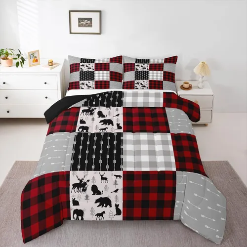 Miniatura 19 de Erosebridal Juego de edredón de bandera estadounidense tamaño individual para niños y adolescentes, juego de ropa de cama de camuflaje, edredón