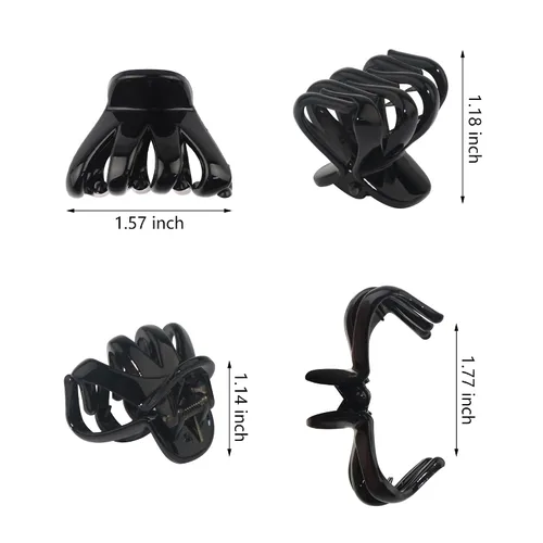 Miniatura 41 de 9 pinzas para el pelo de pulpo de 1.6 in, medianas y pequeñas, pinzas para el cabello ámbar Aceessories antideslizantes, agarres fuertes