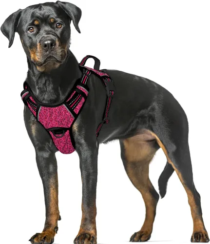 Miniatura 75 de BARKBAY Arnés para Perro Sin Tirones Talla Grande Arnés Reflectante para Perro con Clip Frontal y Asa de Control Fácil para Caminar Entrenar Correr