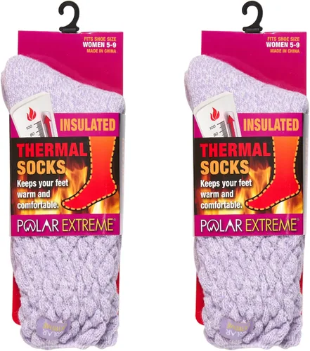 Miniatura 25 de Polar Extreme Calcetines térmicos de senderismo – acolchados, aislados, cálidos para botas, mujeres y hombres, talla única para la mayoría de 4-10