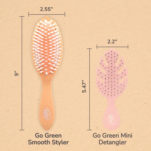 Miniatura 7 de Go Green Treatment & Shine - Cepillo para cabello húmedo. Naranja/Coco