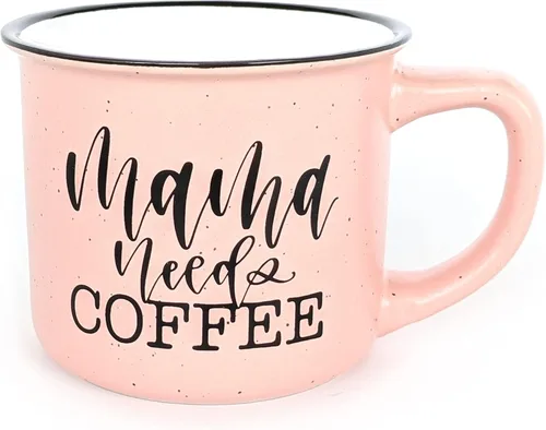 June & Lucy Taza para mamá con elegante caja de regalo, taza de café novedosa para mamá, lindas tazas de café para mujeres, taza de café con letras