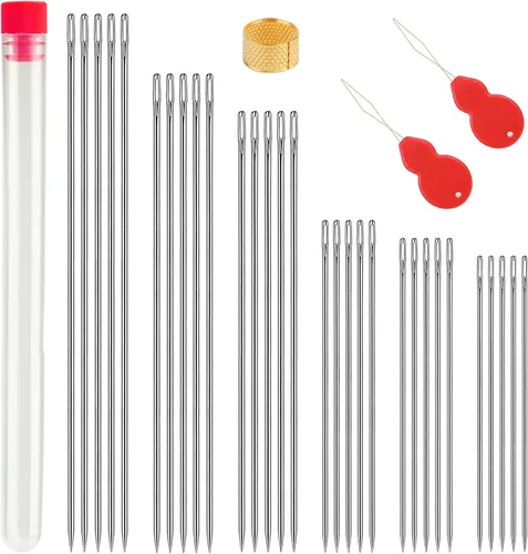 Miniatura 9 de 34 agujas de coser de acero inoxidable de 2 pulgadas, 2.36 pulgadas, 2.55 pulgadas, 4.9 pulgadas, 5.9 pulgadas, 6.9 pulgadas, agujas de costura
