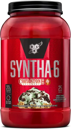 Miniatura 12 de BSN SYNTHA-6 Proteína de suero de leche en polvo con caseína micelar, aislado de proteína de leche, sabor a masa para pastel de chocolate, 48