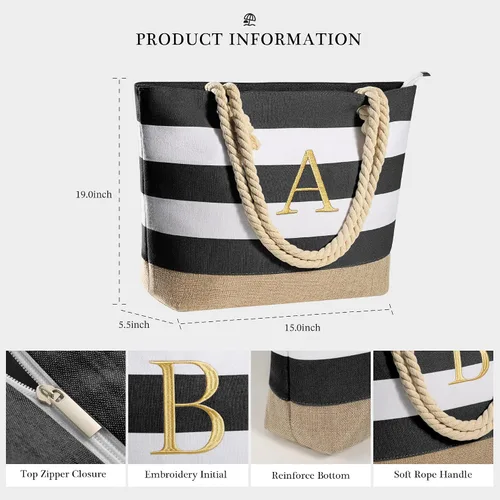 Miniatura 22 de YOOLIFE Beach Bags for Women - Travel Canvas Beach Tote, Pool Waterproof Bag, Travel Essentials, Gifts for Women Birthday