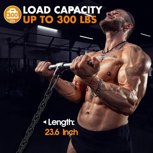 Miniatura 3 de Cadena de extensión de 23.6 pulgadas para equipo de ejercicio, extensión de cadena de fitness para máquina de entrenamiento, accesorio de cadena