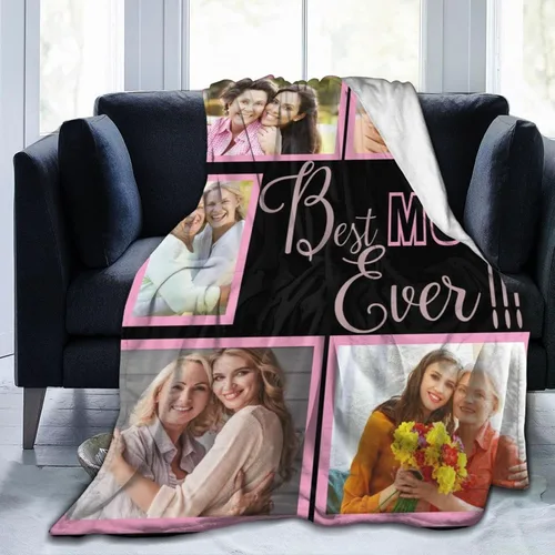 Miniatura 11 de Manta personalizada con foto de regalo para papá y abuelo, mejor regalo del día del padre, Halloween, Navidad, Año Nuevo de parte de hija, hijo