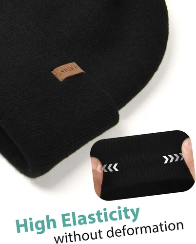 Miniatura 3 de FURTALK Gorro para hombre y mujer, con puños, grueso, unisex, gorro de invierno