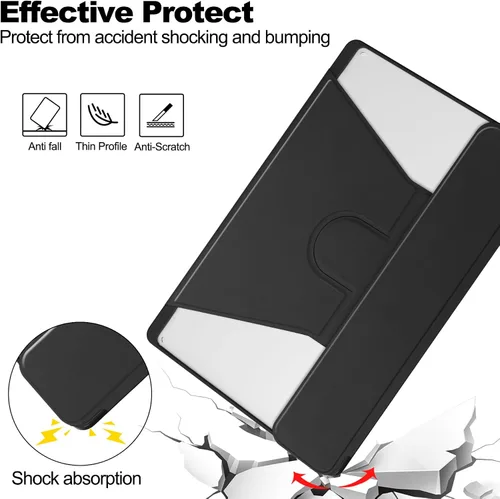 Miniatura 5 de Funda para tableta Samsung Galaxy Tab A8 de 10.5 pulgadas, teclado redondo inalámbrico desmontable Bluetooth, cubierta trasera transparente