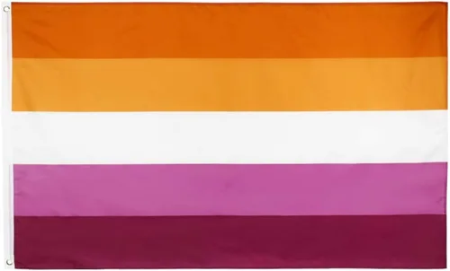Miniatura 9 de Bandera original de orgullo lésbico Flaglink 3 x 5 pies - Bandera arcoíris lésbica lesbian