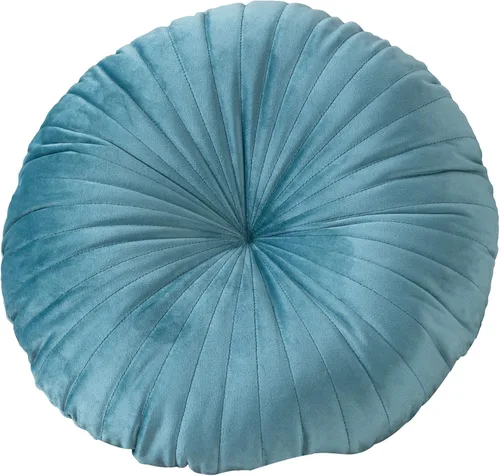 Miniatura 23 de HLOVME Cojín Redondo para Sofá de Terciopelo Cojín Decorativo Pequeño Color Sólido para Sala de Estar Cama Suelo 13.7", Beige