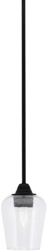 Miniatura 268 de Toltec Lighting Paramount - Mini colgante de 1 luz en acabado negro mate con cristal de arte perla de 7 pulgadas y estilo negro