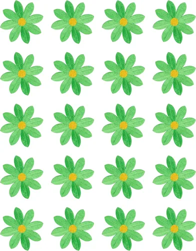 Miniatura 10 de 20 piezas de 2.7 pulgadas de margaritas grandes para planchar, apliques florales bordados para ropa, cortina, almohada, manta, adornos, zapatos
