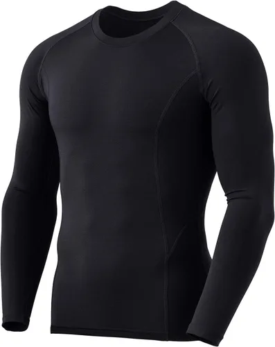 Miniatura 6 de TSLA Paquete de 1 o 2 camisas térmicas de compresión de manga larga para hombre camiseta deportiva de capa base camiseta de invierno para correr