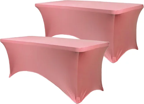 Miniatura 27 de YOUR CHAIR COVERS - Paquete de 2 manteles de mesa elásticos de elastano para mesas rectangulares de 6 pies, 72 pulgadas de largo x 30 pulgadas
