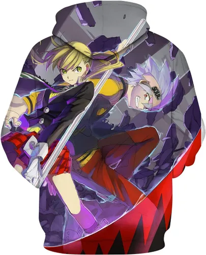Miniatura 2 de Sudadera con capucha unisex de anime japonés Soul Eater Cosplay
