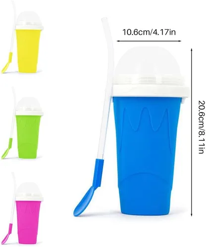 Miniatura 4 de Slushy Maker - Taza de hielo portátil para viajes, hecha en casa, color amarillo